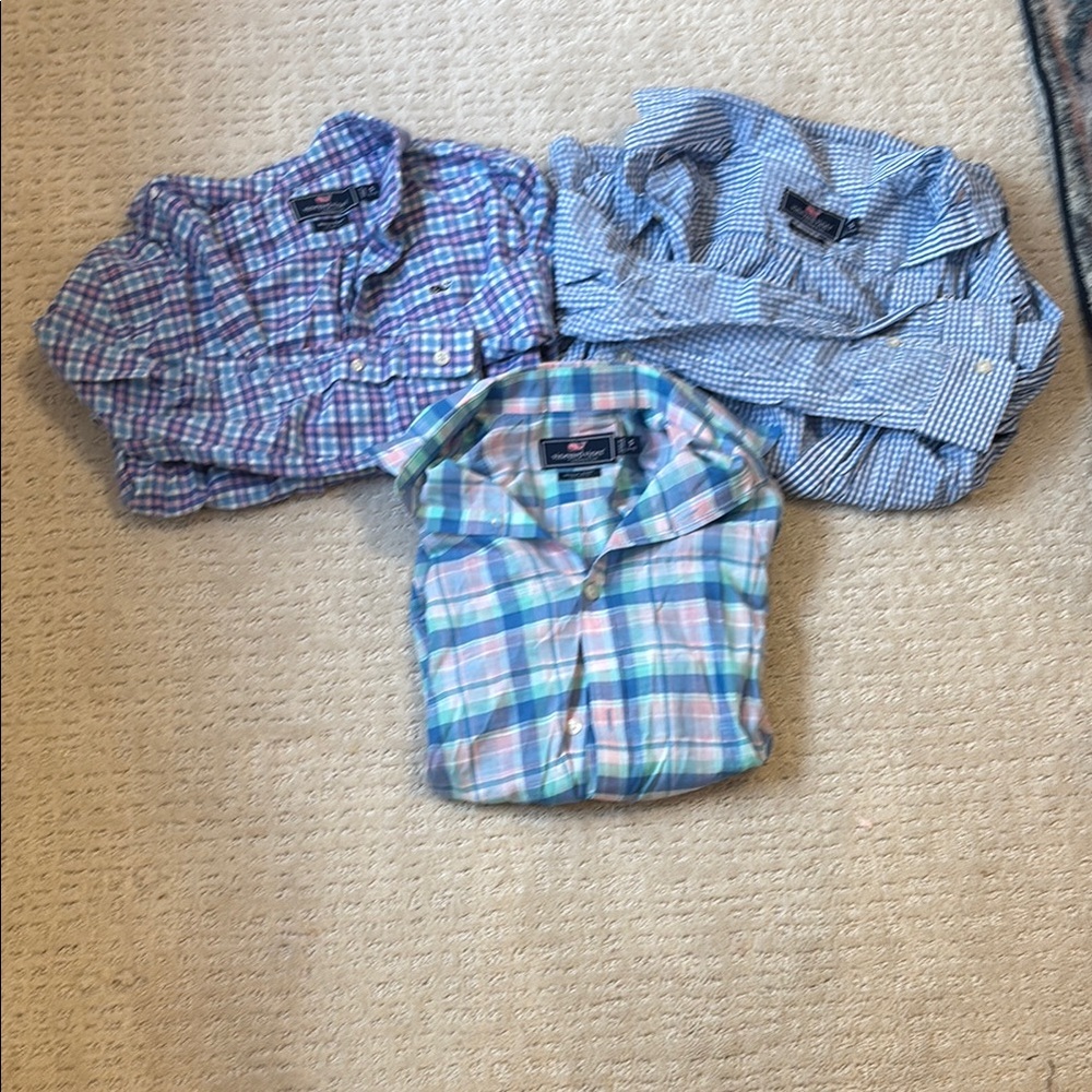 Vineyard Vines Kids Plaid Button Down Shirts - Multicolor Set